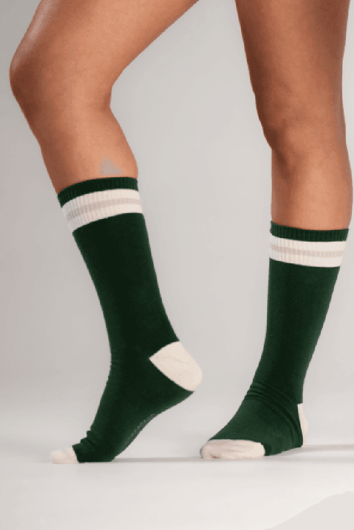 Green + Lilac Socks
