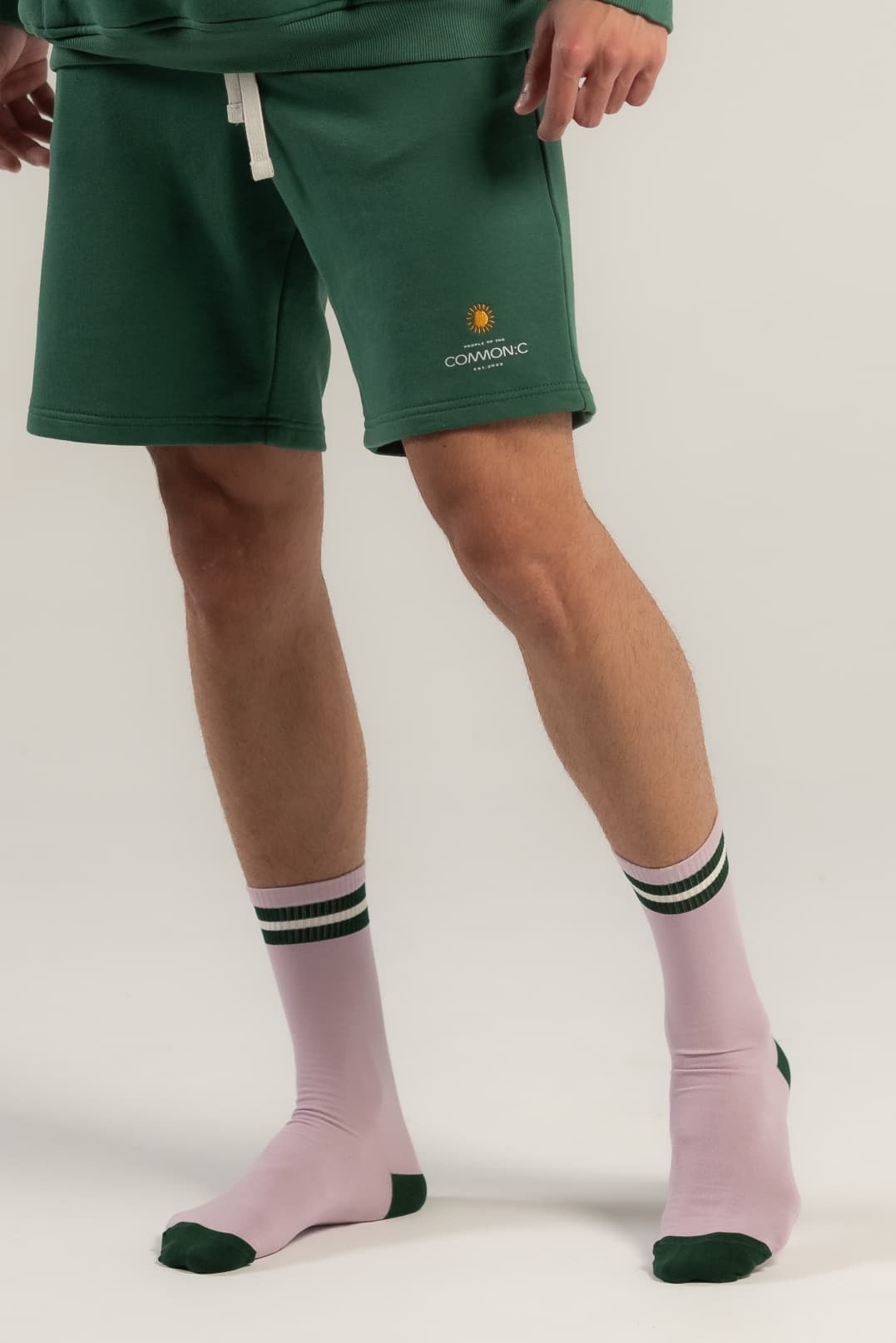 Lilac + Green Socks